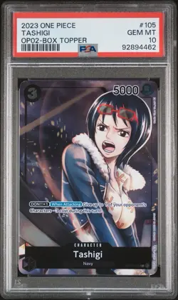 Tashigi PSA 10 Box Topper OP02-105 2023 Paramount War One Piece English - Image 1