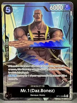 Mr.1 (Daz.Bonez) Alt Art OP14-090 R The Azure Sea's Seven - ONE PIECE Japanese - Image 1