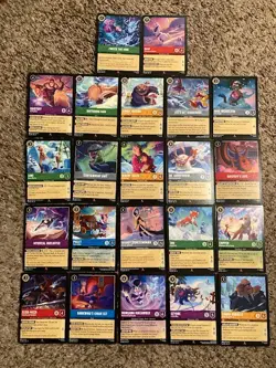 RAVENSBURGER DISNEY LORCANA WINTERSPELL 22 RARE BULK CARD LOT $$$ - Image 1