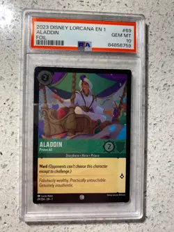 2023 Disney Lorcana #69 Aladdin Foil PSA 10 Gem 💎 - Image 1