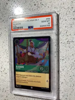 2023 Disney Lorcana #69 Aladdin Foil PSA 10 Gem 💎 - Image 3