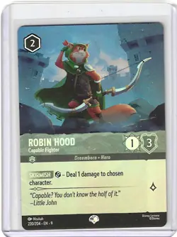 Disney Lorcana Fabled Robin Hood Capable Fighter 220/204 - Image 1
