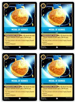 #165 Medal of Heroes Common PLAYSET x4 2024 Disney Lorcana Shimmering Skies 4x - Image 1
