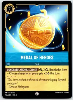 #165 Medal of Heroes Common PLAYSET x4 2024 Disney Lorcana Shimmering Skies 4x - Image 2