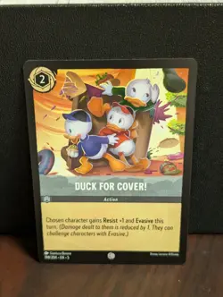 Disney Lorcana Shimmering Skies Duck For Cover! 198/204 NM Non Foil - Image 1