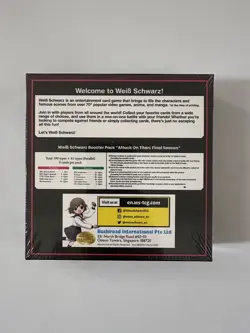 Weiss Schwarz TCG Attack On Titan Final Season Booster Box 1st Edition English - Image 3