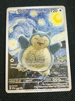 Snorlax Van Gogh Starry Night Art ACG Display Card Pokemon Japanese - Image 1