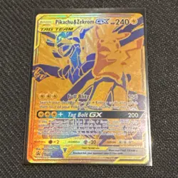 Pokemon Pikachu & Zekrom GX TAG TEAM Promo Holo SM248 Sm Card - Image 1