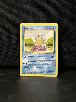 Pokemon TCG Squirtle 93/130 Base Set 2 Unlimited Common Card WOTC - Image 1