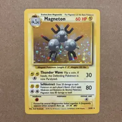 Pokemon Magneton Base Set Vintage Holo Rare Card 9/102 60HP WOTC 1999 - Image 1