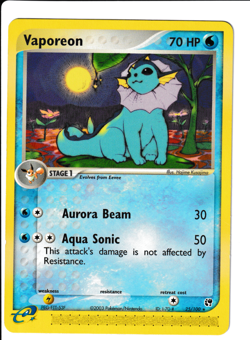 NM- | Vaporeon | 25/100 | Pokemon Ex Sandstorm Card - Image 1