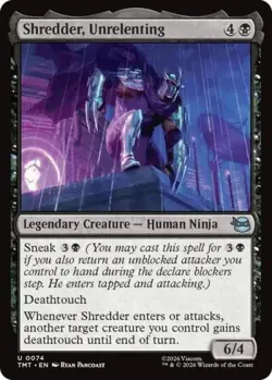 ~ Shredder, Unrelenting ~ NM Foil ~ Teenage Mutant Ninja Turtles ~ MTG ~ - Image 1