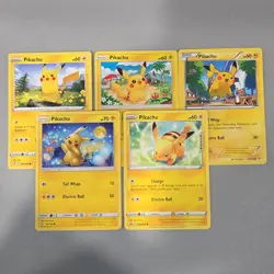Pokemon TCG Pikachu Basic Lightning Card Lot 5x English - Image 1