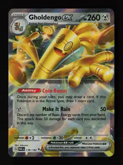 Gholdengo ex 139/182 Holo SV04: Paradox Rift Pokemon Card - Image 1