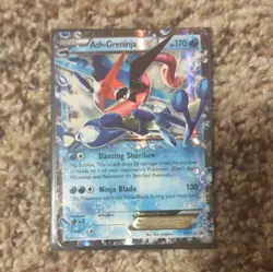 Pokemon Ash-Greninja EX XY133 Holo Promo Basic Aqua Pokemon TCG Card Stock Card - Image 1