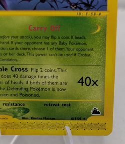 Pokemon Card - Crobat Skyridge 6/144 Rare Non-Holo LP - Image 4