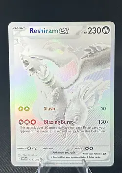 Pokemon TCG Reshiram EX White Flare Mint-Near Mint Card 173/086 BWR - Image 1