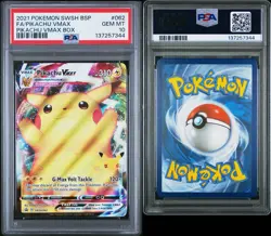 Pikachu VMAX SWSH062 SWSH: Sword & Shield Promo Cards Holo PSA 10 - Image 1