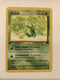 Pokemon TCG Oddish 63/82 Team Rocket Regular 1st Edition Card - Image 1