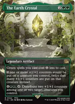 The Earth Crystal - Borderless Final Fantasy Magic mtg Light Play, English x1 - Image 1