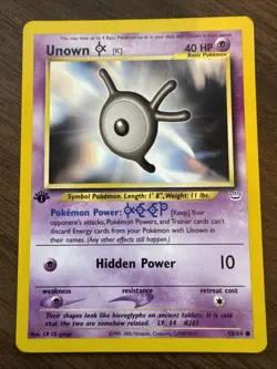 Pokemon Unown K 58/64 Neo Revelation Regular 1st Edition - Image 1