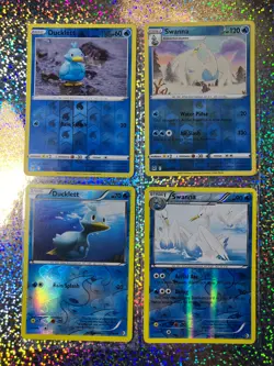 Pokemon TCG Boundaries Crossed Reverse Holo: 43/149 Swanna; 42/149 Ducklett - Image 1