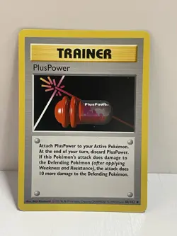 Pokemon WOTC TCG VTG PlusPower 084/102 Base Set (Shadowless) Regular MP - Image 1
