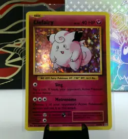 Pokemon Clefairy 63/108 Evolutions Holo Rare LP - Image 1