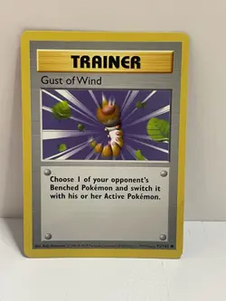 Pokemon WOTC TCG VTG Gust of Wind 093/102 Base Set (Shadowless) Regular MP - Image 1