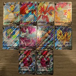 Pokemon TCG Full Art V Lot Of 10 Fusion Strike Brilliant Stars Darkness Ablaze - Image 4