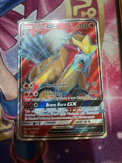 2017 Pokemon Entei GX 71/73 Shining Legends LP - Image 1