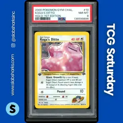 2000 POKEMON GYM CHALLENGE 1ST EDITION #10/132 KOGA'S DITTO HOLO PSA 8 - Image 1