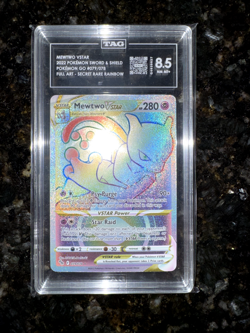 2022 Mewtwo VSTAR 079/078 Sword & Shield Pokemon GO Secret Rare Rainbow Full Art - Image 3