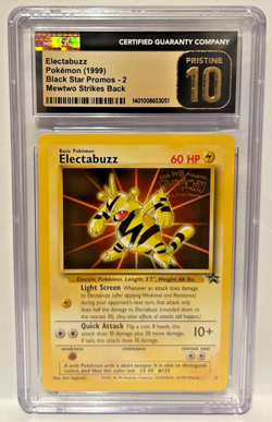 1999 POKEMON BLACK STAR PROMO #2 ELECTABUZZ CGC 10 PRISTINE *** POP 81 *** - Image 1