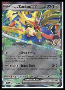 Pokemon SV09: Journey Together #111/159 Hop's Zacian ex FREE SHIPPING (US) - Image 1