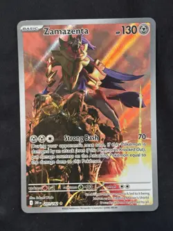 Zamazenta Destined Rivals Illustration Rare 201/182 Pokemon NM/M - Image 1