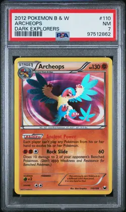Pokemon Archeops 110/108 PSA 7 NM BW Dark Explorers Shiny Secret Holo Rare 2012 - Image 1