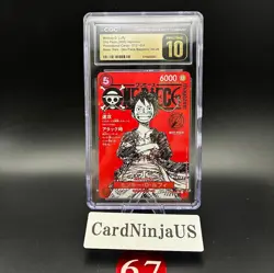 CGC PRISTINE 10 Luffy ST21-014 One Piece Magazine Weekly Shonen Jump Promo TCG - Image 1