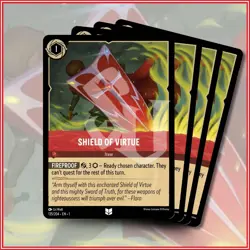 Disney Lorcana TCG: SHIELD OF VIRTUE x4 | The First Chapter Uncommon *IN STOCK* - Image 1