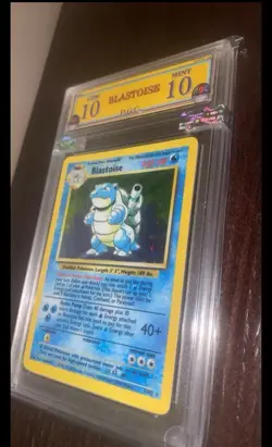 Blastoise Graded 10 Gem Mint PGC Pokemon 1999 rare holographic old vintage card - Image 1