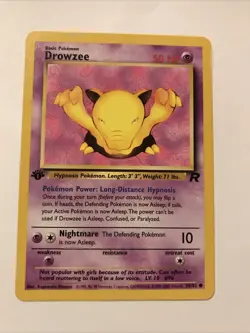Pokemon TCG Drowzee Team Rocket 54/82 Regular 1st Edition Common Card - Image 1