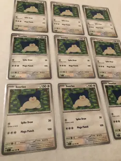 Lot Of 9 Snorlax Pokemon Cards - Image 2