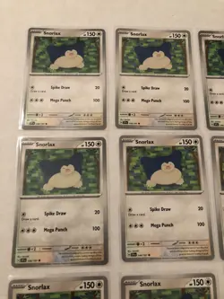 Lot Of 9 Snorlax Pokemon Cards - Image 3