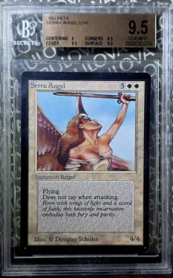 BGS 9.5 Beta Serra Angel MTG Magic Old School 1993 Pop 39, 1 higher - Image 1