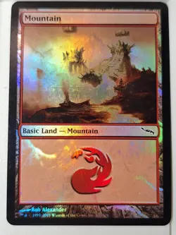 Mountain - FOIL - 300 Mirrodin - Magic the Gathering MTG Nice! - Image 1