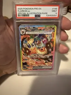 Pokemon Flareon EX 146 Prismatic Evolutions Sir PSA 9 Mint - Image 2