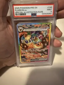 Pokemon Flareon EX 146 Prismatic Evolutions Sir PSA 9 Mint - Image 3
