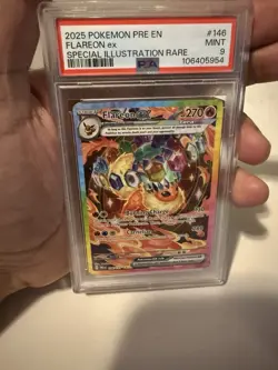 Pokemon Flareon EX 146 Prismatic Evolutions Sir PSA 9 Mint - Image 5