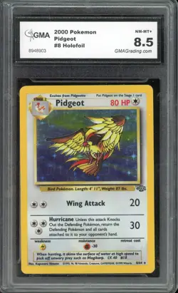 [GMA 8.5] Pidgeot 8/64 Jungle Unlimited Holo Rare English WOTC Vintage POKEMON - Image 1