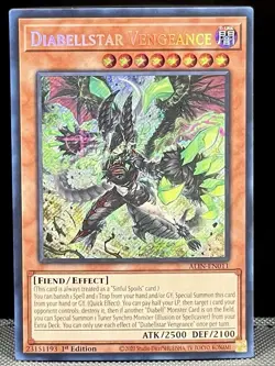 x1 Diabellstar Vengeance - ALIN-EN011 - Secret Rare - 1st Edition Yu-Gi-Oh! M/NM - Image 1